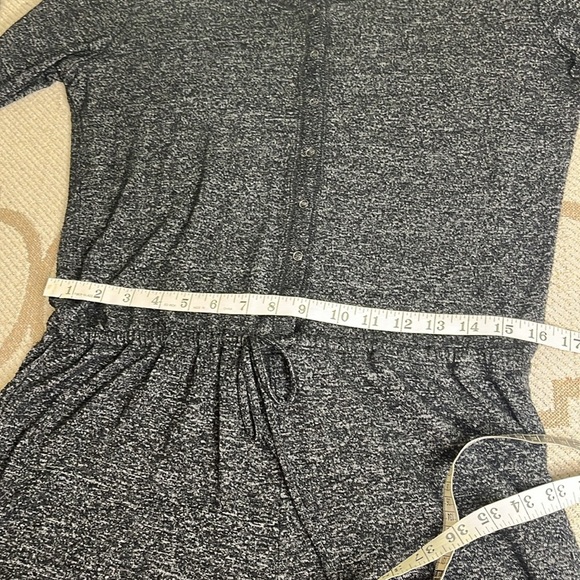Aerie Cozy Charcoal Gray Long Sleeve Romper - Picture 12 of 14